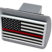 Firefighter Flag on Brushed Hitch Cover image 3