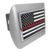 Firefighter Flag on Brushed Hitch Cover image 1