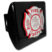 Firefighter Red Emblem on Black Hitch Cover image 1