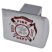 Firefighter Red Emblem Chrome Hitch Cover image 3
