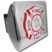 Firefighter Red Emblem Chrome Hitch Cover image 1