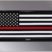 Thin Red Line Fire Flag Stainless Steel License Plate image 2