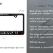 Firebird V2 Black License Plate Frame image 3