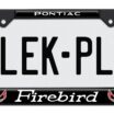 Firebird V2 Black License Plate Frame image 5