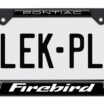 Firebird V3 Black License Plate Frame image 6