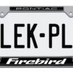 Firebird V3 Chrome License Plate Frame image 2