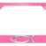 Christian Fish Cross Pink Open License Plate Frame image 1