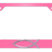 Christian Fish Pink Crystal Pink Open License Plate Frame image 1