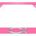 Christian Fish Pink Open License Plate Frame image 1