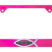 Christian Fish Philippians 4:13 Pink License Plate Frame image 1