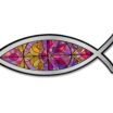 Christian Fish Hope Reflective Decal image 1