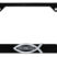 Christian Fish Proverbs 3:5-6 Black Open License Plate Frame image 1