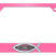 Christian Fish Proverbs 3:5-6 Pink Open License Plate Frame image 1