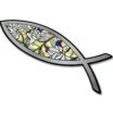 Christian Fish Lily Reflective Decal image 3
