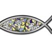 Christian Fish Lily Reflective Decal image 1