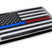 Large First Responders Flag Chrome Auto Emblem image 2