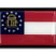 Georgia Flag Black Metal Car Emblem image 1