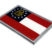 Georgia Flag Chrome Metal Car Emblem image 2