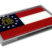Georgia Flag Chrome Metal Car Emblem image 3
