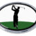 Golf Backswing Chrome Emblem image 1