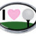 I Love Golf Chrome Emblem image 1