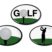 Male Golfer and Ball 3D Decal 3-Pack image 1