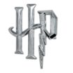 Harry Potter Hogwarts Chrome Metal Emblem image 1