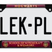 Harry Potter Hogwarts Black Open License Plate Frame image 1