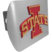 Iowa State Gold Plated Brushed Chrome Hitch Cover image 1