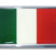 Small Italian Flag Chrome Emblem image 1