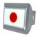 Japan Chrome Flag Brushed Chrome Hitch Cover image 3