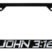 John 3:16 Black License Plate Frame image 1