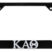 Kappa Alpha Theta Sorority Black Open License Plate Frame image 1