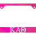 Kappa Alpha Theta Pink License Plate Frame image 1