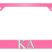 Kappa Delta Sorority Pink Open License Plate Frame image 1