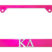 Kappa Delta Pink License Plate Frame image 1