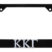 Kappa Kappa Gamma Black License Plate Frame image 1