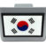 Korea Flag Brushed Chrome Hitch Cover image 2