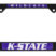 K-State Wildcats Black 3D License Plate Frame image 1