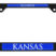 Kansas Alumni Black 3D License Plate Frame image 1