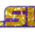 LSU Yellow 3D Reflective Domed Decal image 1