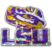 LSU Tiger Eye Color 3D Color Domed Decal image 1