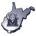 Marshall University State Shape Chrome Emblem image 1
