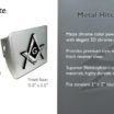 Masonic Brushed Chrome Hitch Cover image 3