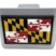 Maryland Flag Brushed Chrome Hitch Cover image 2