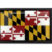 Maryland Flag Black Metal Car Emblem image 1