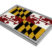 Maryland Flag Chrome Metal Car Emblem image 2