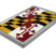 Maryland Flag Chrome Metal Car Emblem image 3