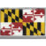 Maryland Flag Chrome Metal Car Emblem image 1