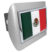 Mexico Flag Brushed Chrome Hitch Cover image 1